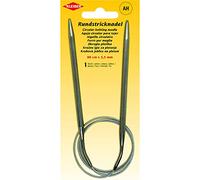 Kleiber + Co. GmbH Aguja circular de metal, gris, 80 cm x 5,5 mm