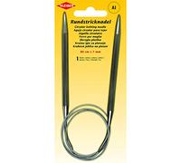 Kleiber + Co. GmbH Aguja de tejer circular, metal, gris, 7 mm