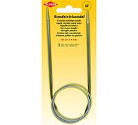 Kleiber + Co. GmbH Aguja de tejer circular, metal, gris, 80 cm x 4 mm