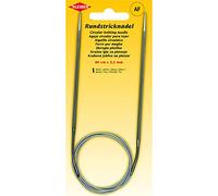 Kleiber + Co. GmbH Rundstricknadel Aguja Circular para Tejer, Metal, Gris, 3,5 mm