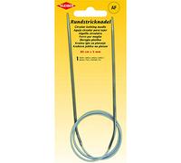 Kleiber + Co. GmbH Rundstricknadel Aguja Circular para Tejer, Metal, Gris, 3 mm