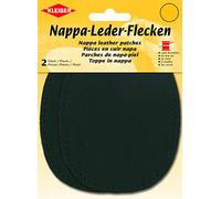 Kleiber - Coderas y Rodilleras de Cuero napa, para coserlas, 12,5 cm x 10 cm, Color Negro, 2 por Paquete