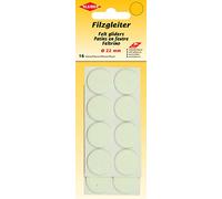 Kleiber Deslizadores de Fieltro de 22 mm, Color Blanco, 18 x 8 x 1 cm