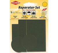 Kleiber Juego de 5 Parches autoadhesivos de Nailon para reparación de Ropa, Varios tamaños, Color Verde Oliva
