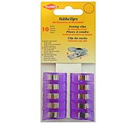 Kleiber Nähclips Accesorios de Costura, Violeta, 2,5 x 0,9 x 1,2 cm, 10