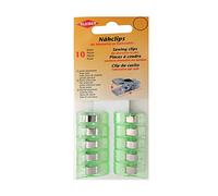 Kleiber Nähclips Accesorios Plástico 2,5 x 0,9 x 1,2 cm, plástico, Verde, 2,5 x 0,9 x 1,2 cm