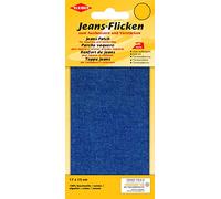 Kleiber Parche de reparación de Jeans de 17 cm x 15 cm, Corte a Medida, Color Azul Medio, Algodón