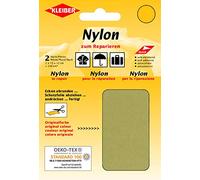 Kleiber autoadhesivos de reparación de Nailon Impermeable, 2 Parches (10 x 12 cm Cada uno), Color Beige, 12 x 10 Centimeters