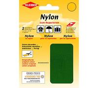 Kleiber autoadhesivos de reparación de Nailon Impermeable, 2 Parches (10 x 12 cm Cada uno), Color Verde, 10cmx12cm