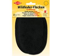 Kleiber - Rodilleras/Coderas de Ante, para coserlas, tamaño Grande, Color Negro