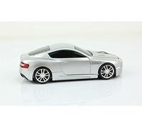 KLEIN Design FTD-MS136 Elegante ratón inalámbrico, Coche Deportiva Estilo con luz LED (Faro), Color Plateado