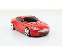 KLEIN Design FTD-MS136 Elegante ratón inalámbrico, Coche Deportiva Estilo con luz LED (Faro), Color Rojo