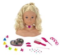 Theo Klein 5240 Cabeza de Maquillaje y peluquería Sophia, de la Princesa Coralie, Maquillaje y Accesorios, Ideas de Maquillaje, Medidas 23.5 cm x 13 cm x 27 cm, Juguete para niños a Partir de 3 años
