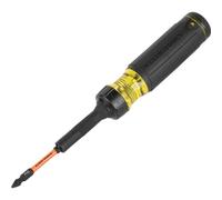 Klein Tools 32313HD Destornillador de carraca multibroca 13 en 1, juego de puntas de impacto de doble extremo, 12 puntas de destornillador de impacto y llave de tuercas de 0,635 cm