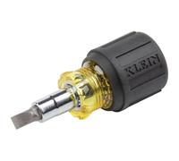 Klein Tools 32561 Destornillador y destornillador de tuercas con múltiples puntas 6 en 1, Phillips, 1 y #2, ranura de 3/16 pulgadas, 1/4 pulgadas y 5/16 pulgadas, negro y amarillo