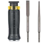 Klein Tools 32753SD SDS - Juego de destornilladores (3 piezas, cincel plano y puntas de toro)