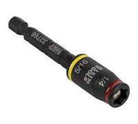 Klein Tools 32766 Impact Driver, 3-in-1 Impact Flip Socket and Bit Holder, 1/4-Inch and 5/16-Inch Hex Drivers, 3-Inch Length