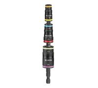 Klein Tools 32933M - Juego de llaves de impacto 6 en 1 con 3 llaves de vaso abatibles, 6 tamaños hexagonales métricos de 7 mm a 14 mm, magnéticos