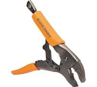 Klein Tools 38602 Alicates de bloqueo de mandíbula curvada con asas de liberación rápida, perilla intuitiva para el pulgar, alto par y potencia de agarre, 10 pulgadas
