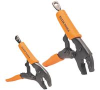 Klein Tools 38660 Juego de alicates de bloqueo, alicates de mandíbula curvada de 7 y 10 pulgadas, asas de liberación rápida, alto par y potencia de agarre, 2 piezas