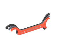 Klein Tools 50901R - Juego de llaves de contratuerca de conducto, 1/2, 3/4 y 1 pulgada, diseño compacto recto de aleación de acero que aprieta y afloja las tuercas de seguridad en espacios reducidos,