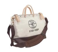 Klein Tools 5102-16SP Deluxe Canvas - Bolsa para herramientas (13 bolsillos interiores y correa de hombro desmontable, 40,6 cm)