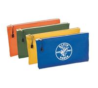 Bolsa para herramientas con cremallera, color oliva, naranja, azul, amarillo, lienzo de 12.5 pulgadas, 4 piezas Klein Tools 5140