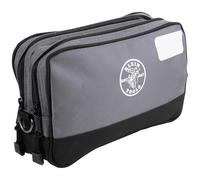 Klein Tools 55583 Bolsa de Herramientas con Cremallera, Compartimentos Dobles, Organizador de Bolsas de Herramientas Resistente de 12 x 7 Pulgadas, Multiusos para Herramientas y Manualidades, Gray