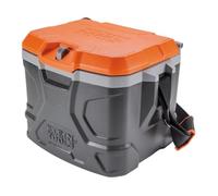 KLEIN TOOLS 55600 Tradesman Pro Tough Box-Enfriador de 17 Cuartos de galón, Gris con Naranja, 18 Cans