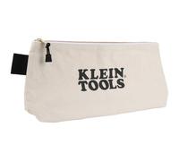 KLEIN TOOLS 62042 Bolsa con Cremallera de 16 Pulgadas, Extra Larga, Lona n.º 10, Bolsa de Herramientas Resistente, Parte Inferior de pie de 3 Pulgadas, Multiusos para Herramientas o Manualidades,