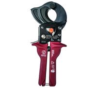 Klein Tools 63601 - Cortacables de carraca compacto de alta potencia con cuchillas de corte de acero endurecido y empuñaduras de plástico.
