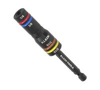 Klein Tools 651QS Quad Socket, 4 tamaños en 1 enchufe, 4 en 1 codificado por colores SAE clasificación de impacto, pozo profundo, resistente, unidad de 1/4 pulgadas, eje de 3-1/2 pulgadas