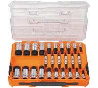 Klein Tools 65233HEX - Juego de llaves hexagonales de 1/4, 3/8, 1/2 pulgadas, moleteadas, SAE (5/64 a 3/4 pulgadas) y métricas (2 a 19 mm) con funda MODbox, 32 piezas