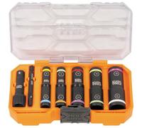 Klein Tools 65619 KNECT Flip-10 - Juego de llaves de impacto métricas, tomas profundas, 5 llaves de vaso codificadas por colores, 10 tamaños de enchufe métricos, adaptadores de 1/4 y 3/8 pulgadas,