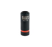 Klein Tools 66014 Llave de vaso de impacto 2 en 1 con enchufes profundos de 12 puntos, resorte coaxial cargado en tamaños de 7/8 y 11/16 pulgadas