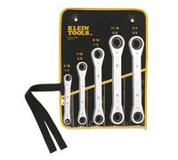 Klein Tools 68221 SAE Juego de llaves de caja de trinquete, 5 piezas, 10 tamaños, fabricado en Estados Unidos