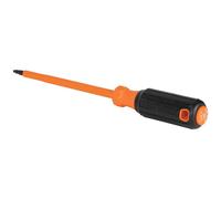Klein Tools 6846INS Insulated Screwdriver, Made in USA, 1000V #2 Square Tip Screwdriver with 6-Inch Shank, Tip-Ident, Cushion-Grip Handle