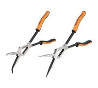 Klein Tools 71402 - Pinzas de punta de aguja y punta curvada (33 cm, 2 unidades)