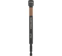 Klein Tools 716PNDC 7/16 pulgadas magnético codificado por colores, SAE, destornillador de tuerca hexagonal con clasificación de impacto con eje de alcance extendido de 5 pulgadas