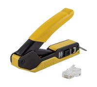 Klein Tools 80017 Crimpadora de cable de datos y enchufe de datos modular CAT6, paquete de 50 herramientas, kit de herramientas de instalación de paso, 2 piezas