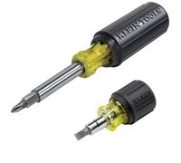 Klein Tools 80027 Juego de destornilladores, destornillador multibroca 11 en 1, destornillador grueso 6 en 1, Phillips, ranurado, cuadrado, puntas Torx, 2 piezas
