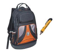KLEIN TOOLS 80113 Tradesmen Kit de Mochila con 39 Bolsillos Tradesman Pro Tool Mochila y bolígrafo probador de Voltaje sin Contacto, 2 Piezas