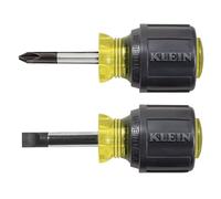 Klein Tools 85071 - Juego de destornilladores ranurados y Phillips | Fabricado en Estados Unidos, punta de gabinete de 0,8 cm y punta Phillips #2