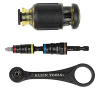 Klein Tools 85515HD - Juego de herramientas de 3 piezas, mini trinquete, destornillador multibroca 12 en 1 y enchufe abatible 5 en 1, herramientas para espacios reducidos