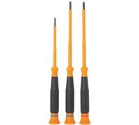 Klein Tools 85613INS - Juego de mini destornilladores de precisión, destornilladores aislados de 1000 V, Phillips #1, puntas ranuradas de 3/32, 1/8 pulgadas, 3 piezas