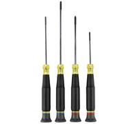 Klein Tools 85615 - Juego de mini destornilladores de precisión, juego de 4 piezas Phillips y ranurados, ideal para electrónica, pequeños electrodomésticos, bloques de terminales