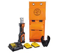 Klein Tools BAT207T1 - Crimpadora de cables con troquel fijo BG y cabezal de ranura D3, funciona con baterías DeWALT de 20 V de 2 Ah