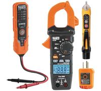 Klein Tools CL220VP Kit de prueba eléctrica con medidor de abrazadera digital, probador de voltaje sin contacto, probador de salida GFCI, probador de voltaje CA/CC