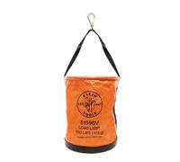 Klein Tools Cubo de herramientas utilitario, cubo de vinilo Lineman con broche giratorio y mango de red, 30 cm, soporte de herramientas de carga nominal de 45 kg, 5109SV, naranja