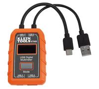 Klein Tools ET920 Medidor de potencia USB, medidor digital USB-A y USB-C para voltaje, corriente, capacidad, energía y resistencia